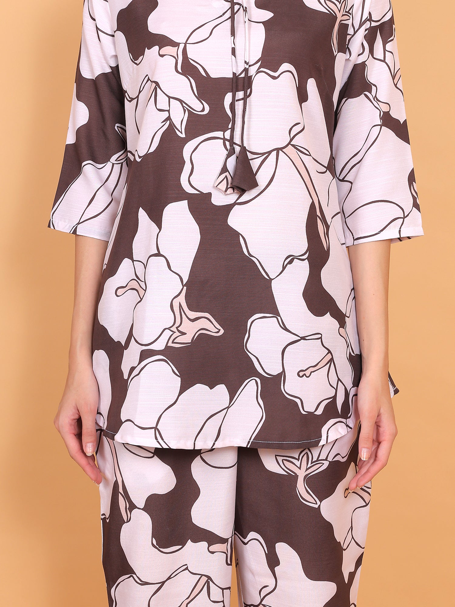 Zuacc Floral Co-Ord Set for Women | Kurti & Pant Two Piece Matching Set