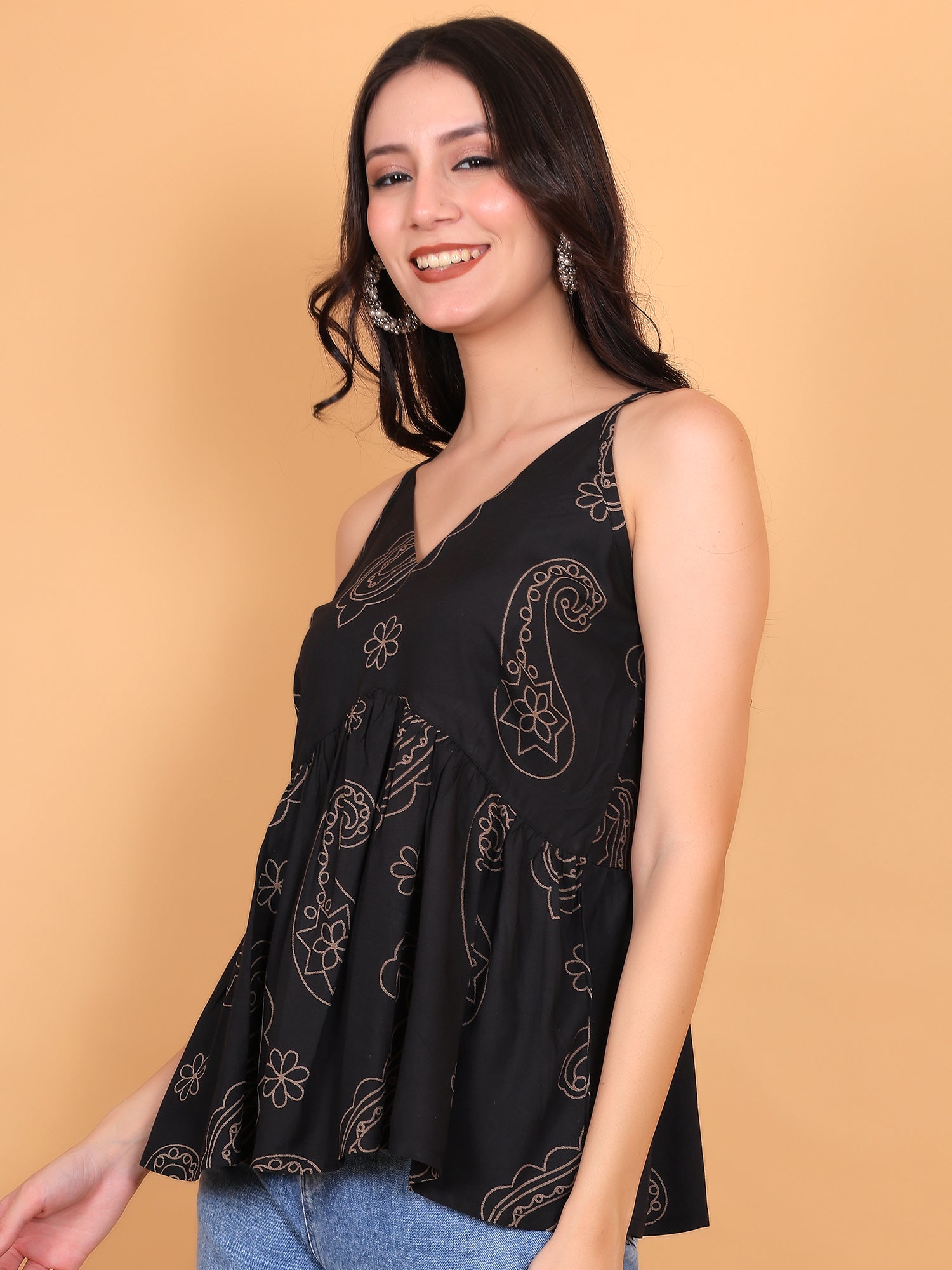 Noor Fit & Flare Ethnic Top