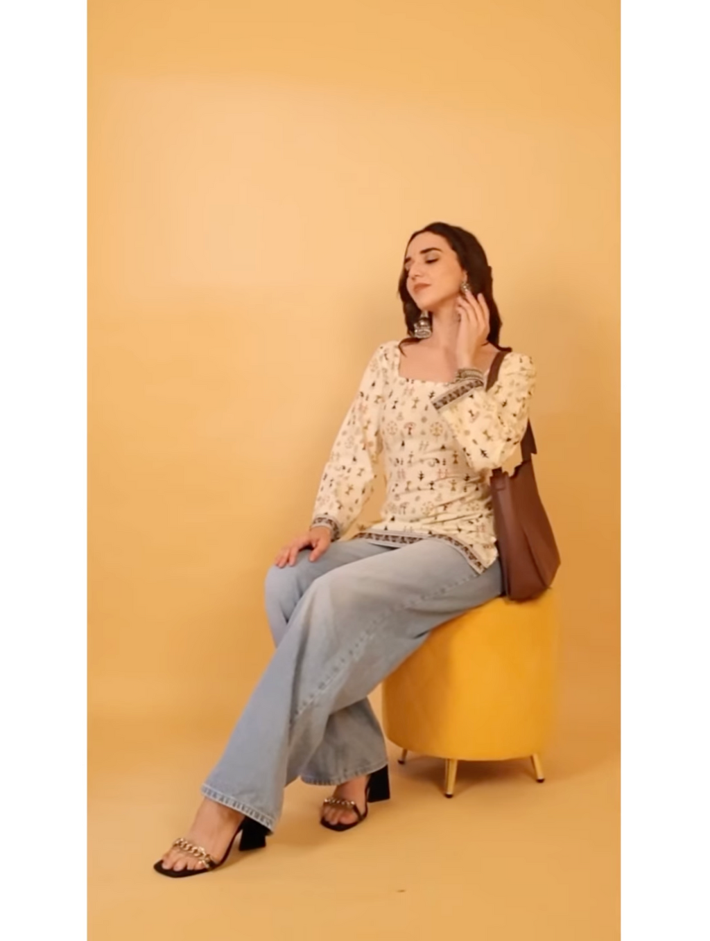 The Bhoomi Beige Corset Back Kurti